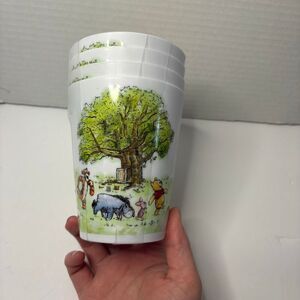 Disney Winnie the Pooh Piglet Tigger Eeyore 4 Pack Plastic 16oz Cups NWT